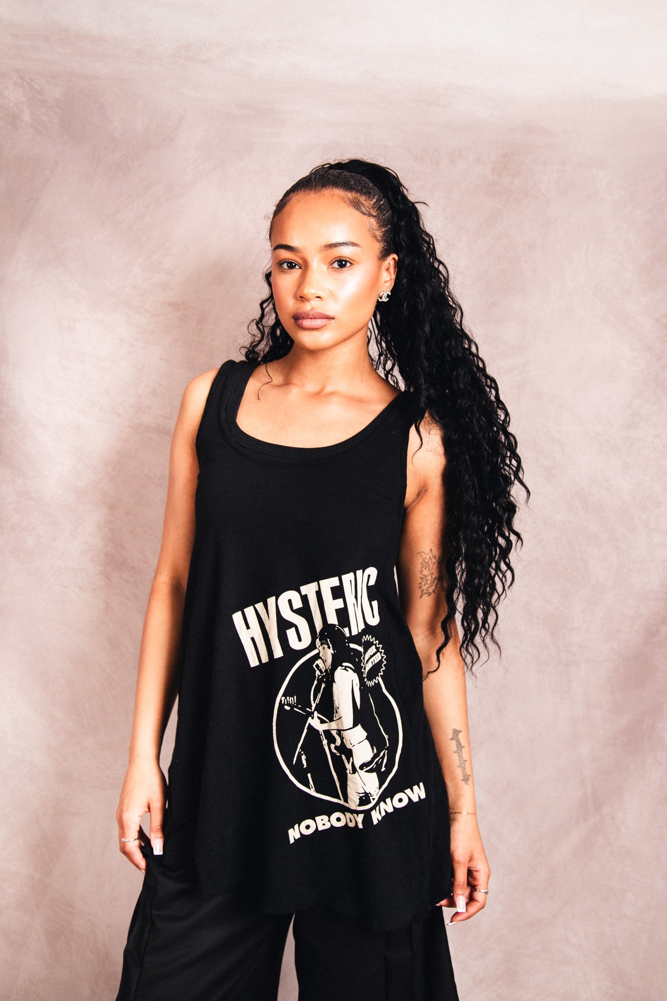 2000's Hysteric Glamour 'Nobody Known' Layered Vest Top | Small, Multicoloured
