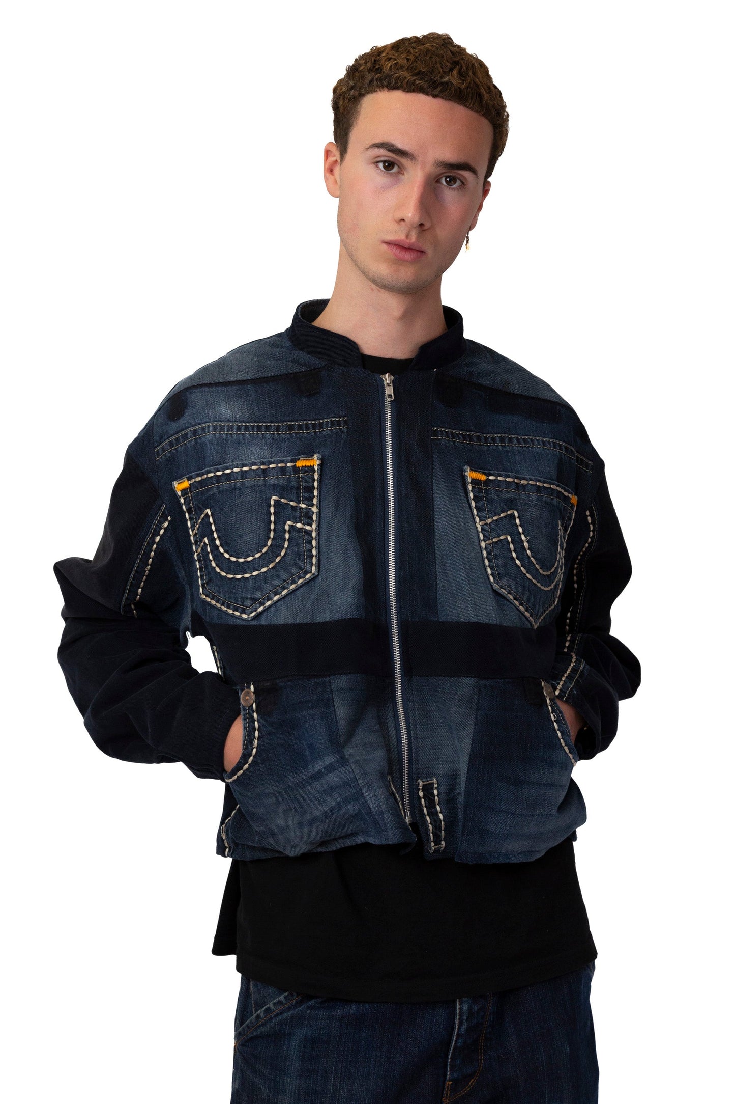 VT Rework: True Religion Embroidered Pocket Denim Jacket