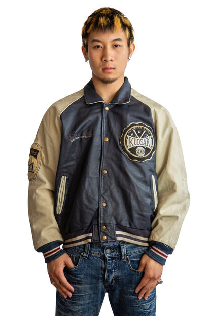 Vintage Kudsak 'Original Teddy' Leather Varsity Jacket