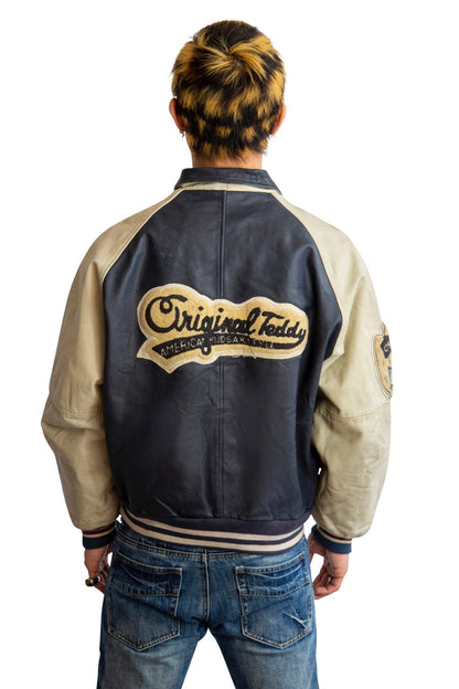 Vintage Kudsak 'Original Teddy' Leather Varsity Jacket