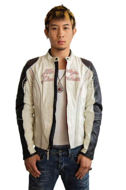 Harley Davidson Embroidered Eagle Leather Jacket