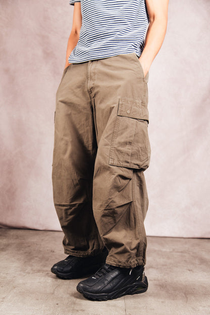 Neighborhood Cotton Parachute Cargo Trousers | Small, Red