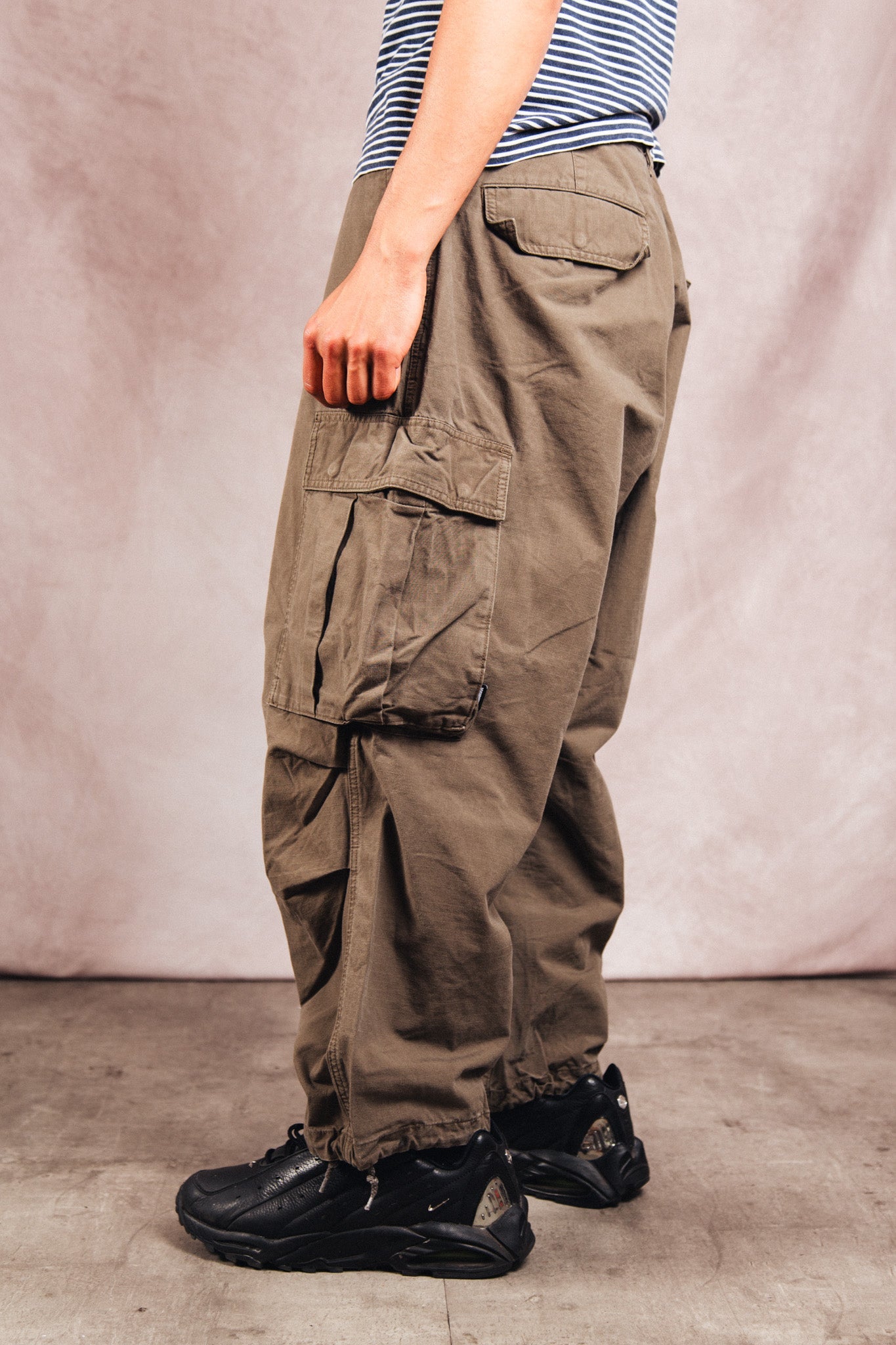 Neighborhood Cotton Parachute Cargo Trousers | Small, Red