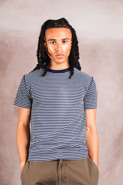 S/S 2019 Stone Island Marina Navy Stripe Graphic Tee | Medium, Multicoloured
