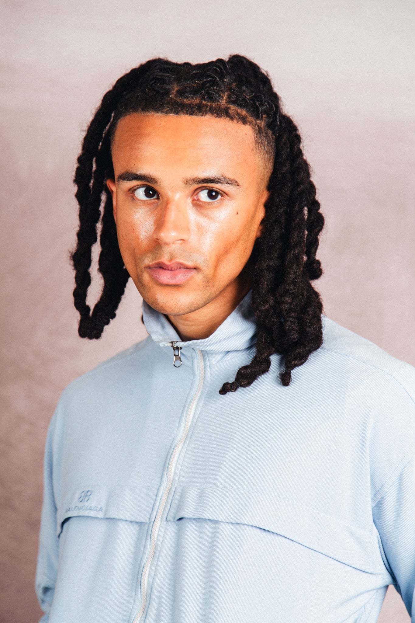 1980's Balenciaga Korean Release Baby Blue Track Jacket | Medium, Multicoloured
