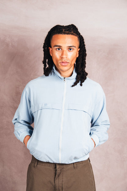 1980's Balenciaga Korean Release Baby Blue Track Jacket | Medium, Multicoloured