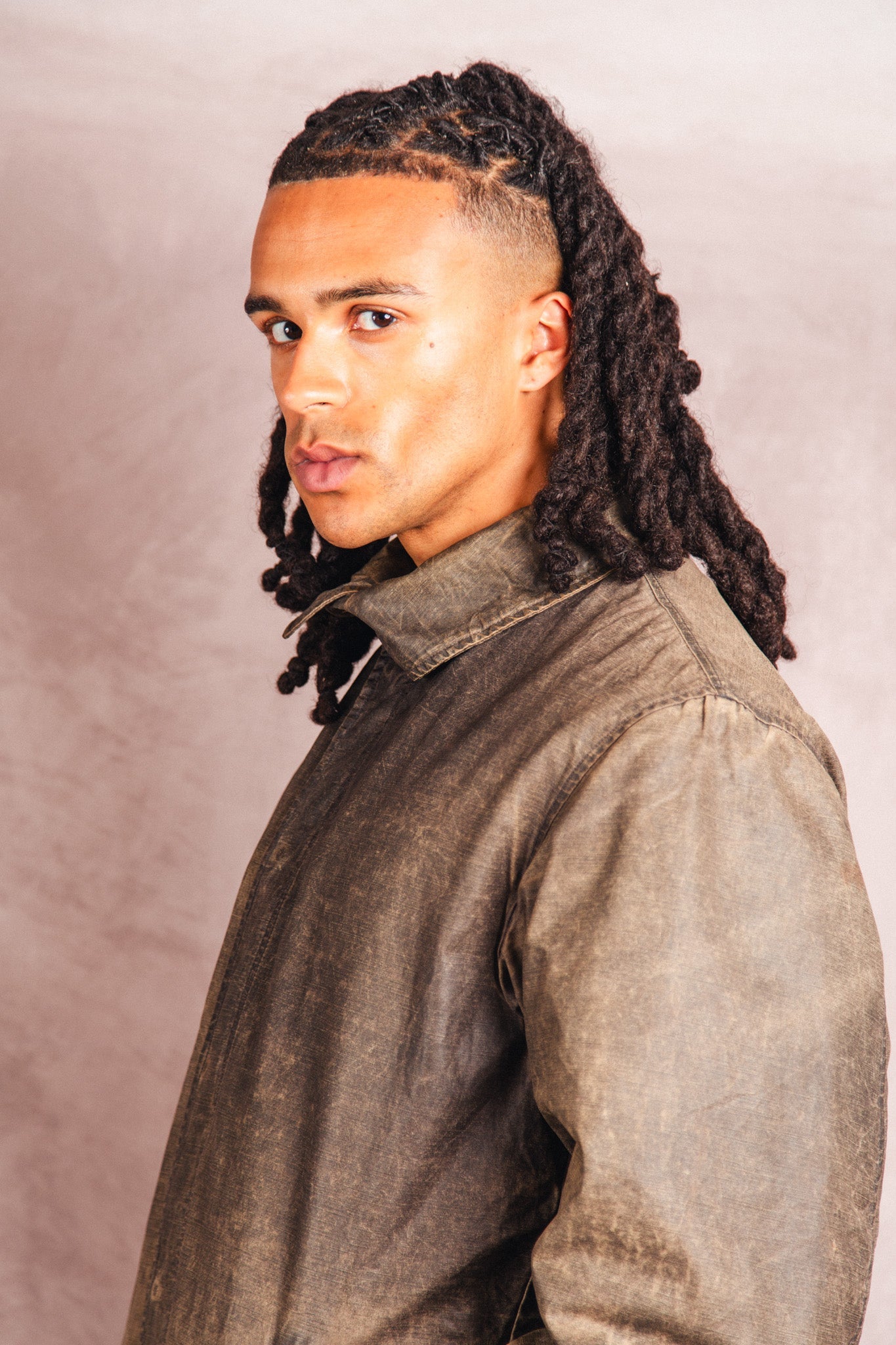 A/W 2004 C.P. Company Distressed Waxed Fleece Lined Coat | Medium, Multicoloured