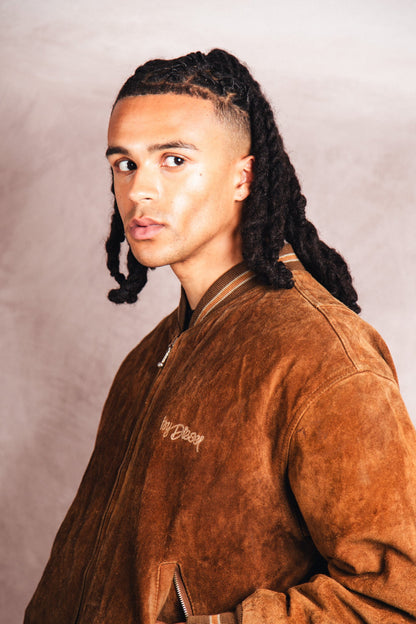 1980's Diesel Colarado Brown Suede MA-1 Bomber Jacket | Large, Multicoloured