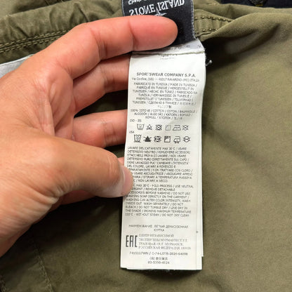 Stone Island SS21 Khaki Green Canvas Overshirt - M