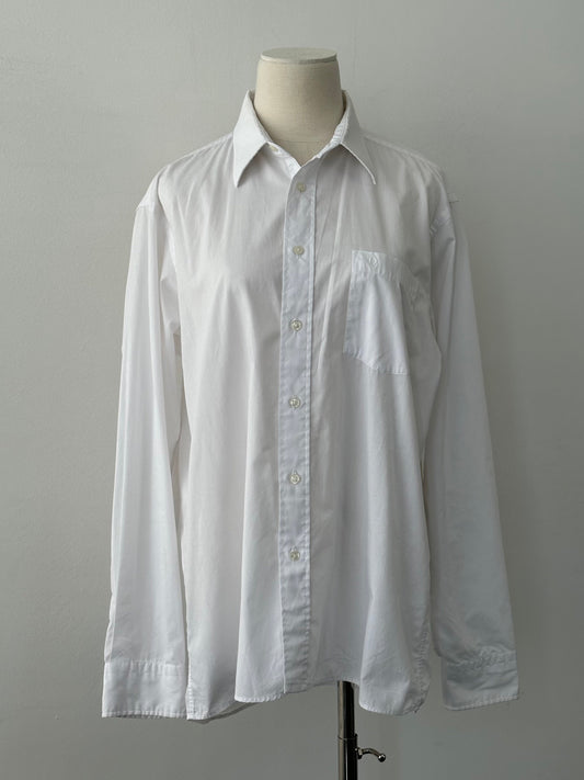 Christian Dior 1990s cotton logo shirt, men's medium, white with Dior branding, casual fashion top with classic design
