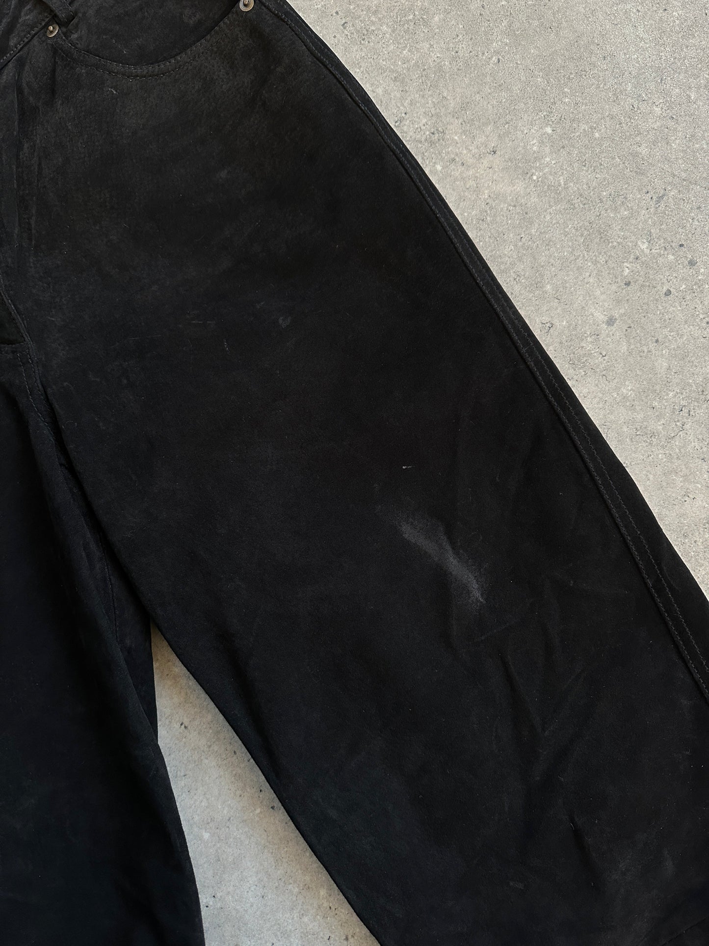 Vintage High Waisted Suede Trousers - W26