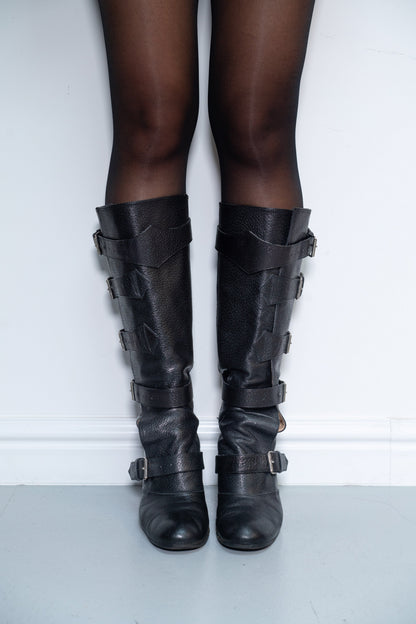 VIVIENNE WESTWOOD PIRATE BUCKLE BOOTS (EU 41) | DEFAULT TITLE, Black