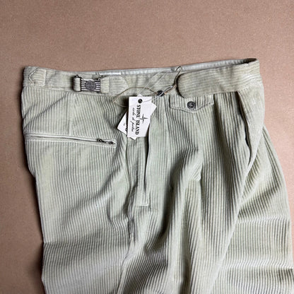 80s Cream Jumbo Corduroy Racing Pants