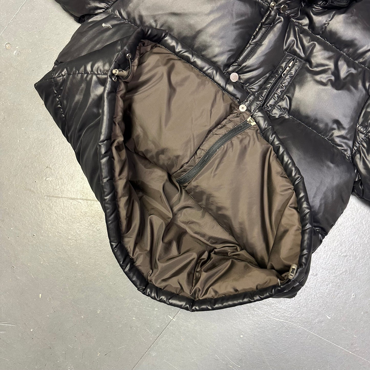 Camp 7 Fur Hood Puffer Jacket In Black ( XL )