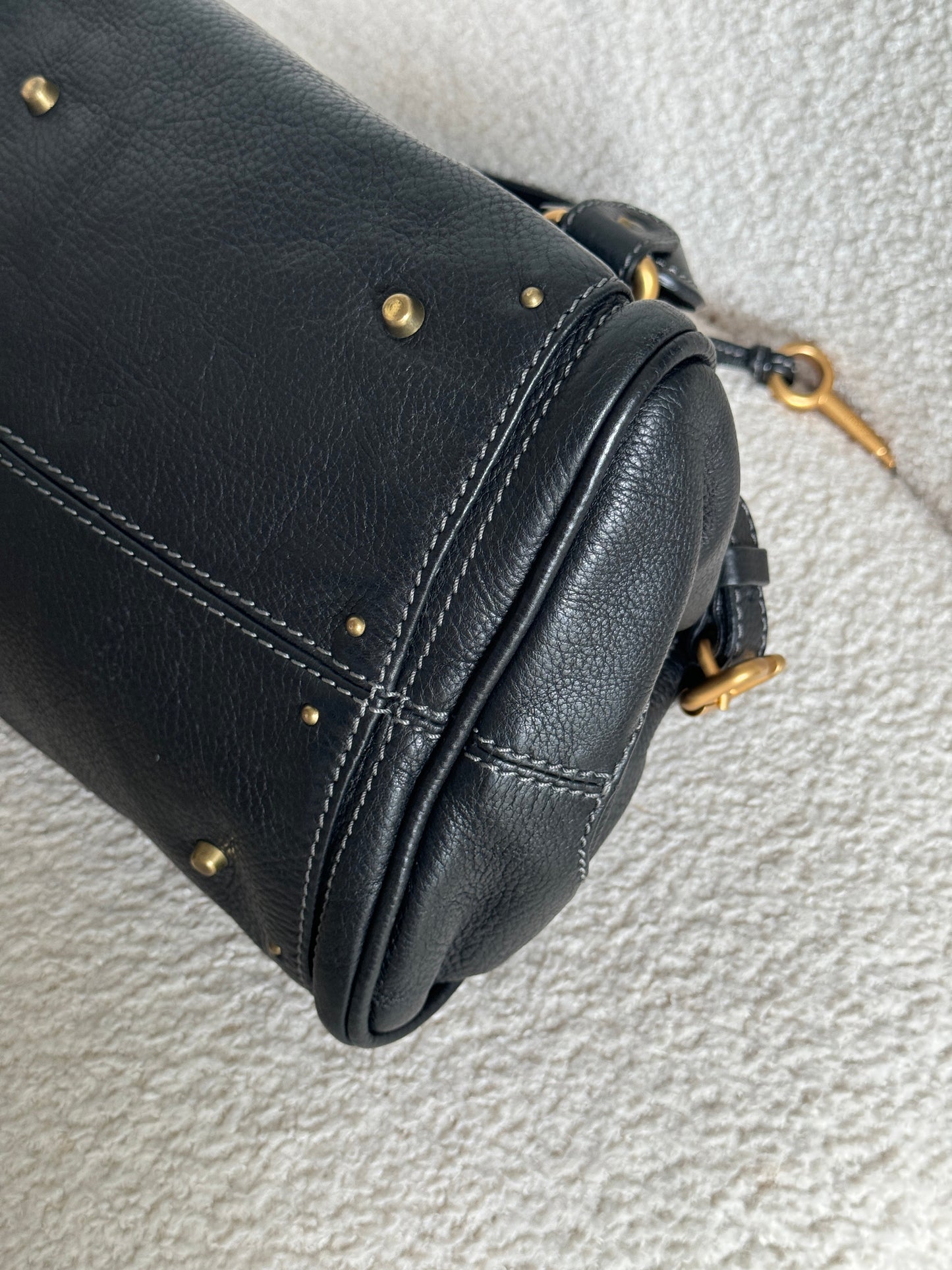 2007 Chloe Paddington Black Leather Handbag | O/S, Black