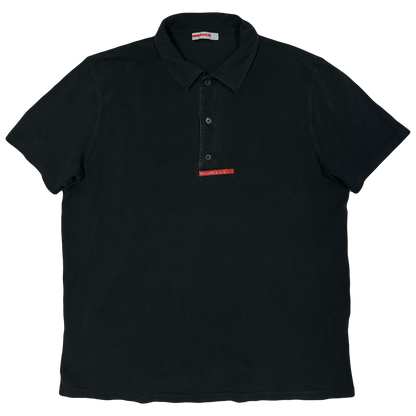 Prada Polo Shirt In Black ( XL )