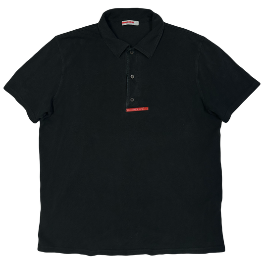 Prada Polo Shirt In Black ( XL )