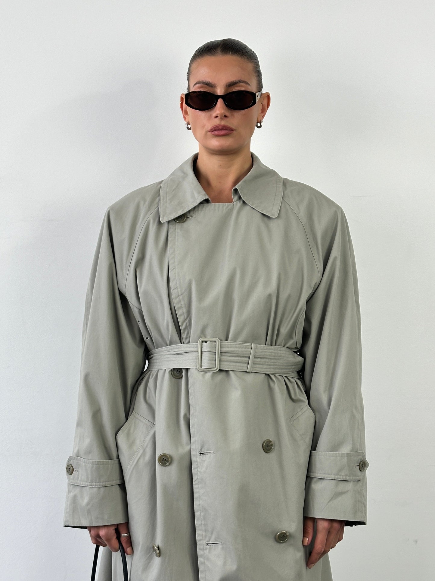London Fog Double Breasted Belted Trench Coat - XL/XXL