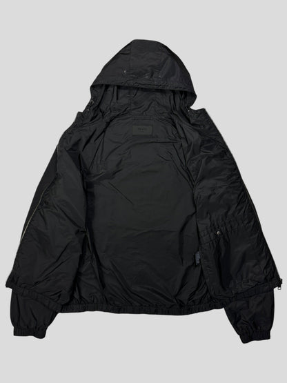 Prada Milano 2017 Triangle Plaque Logo Nylon Windbreaker Jacket - IT50 | Default Title, Black