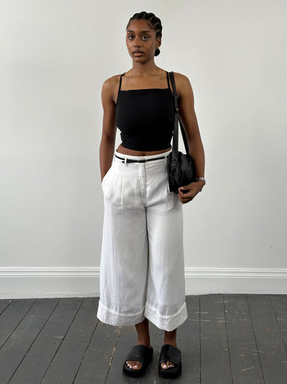 Japanese Vintage 1990s High Waisted Wide Leg Culottes - W26