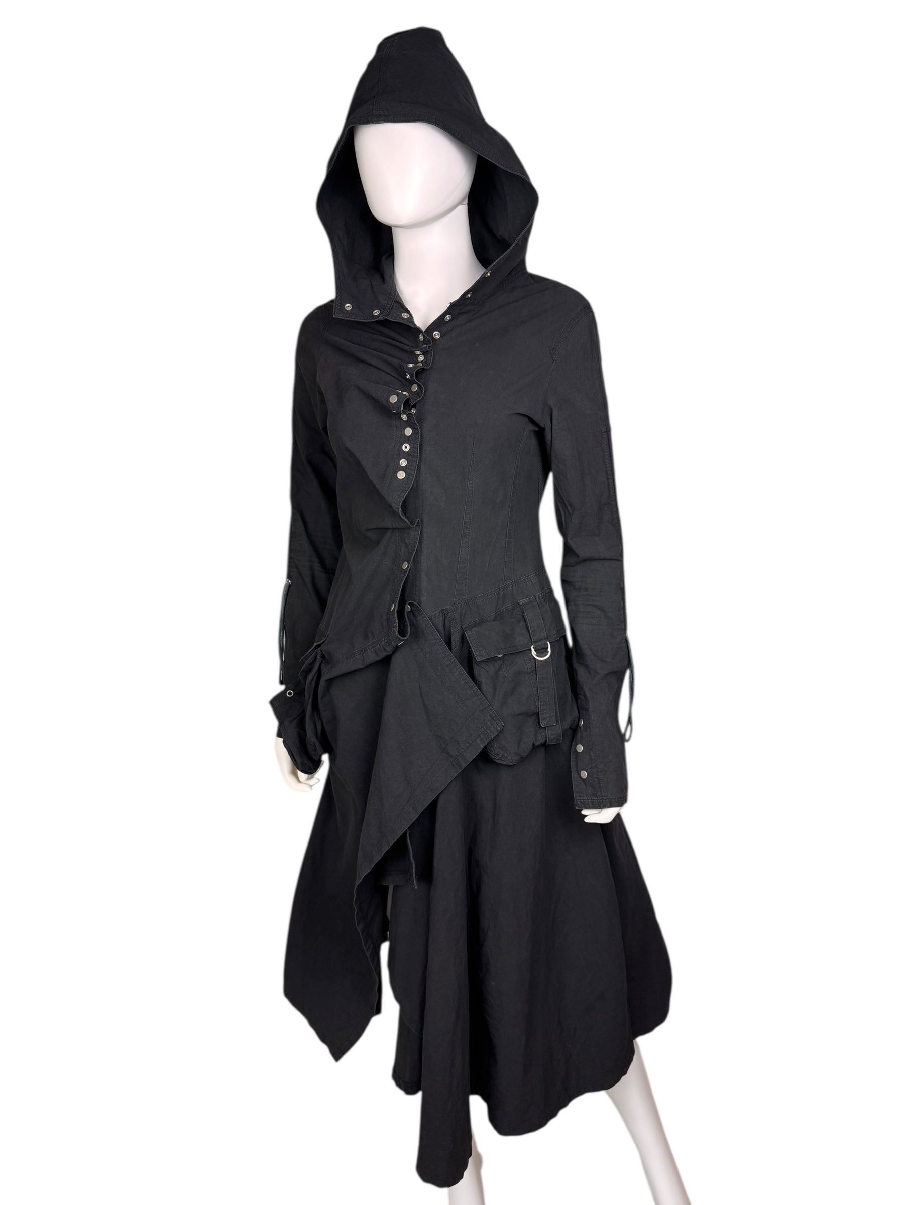 Valesi avant garde coat | XS, Black