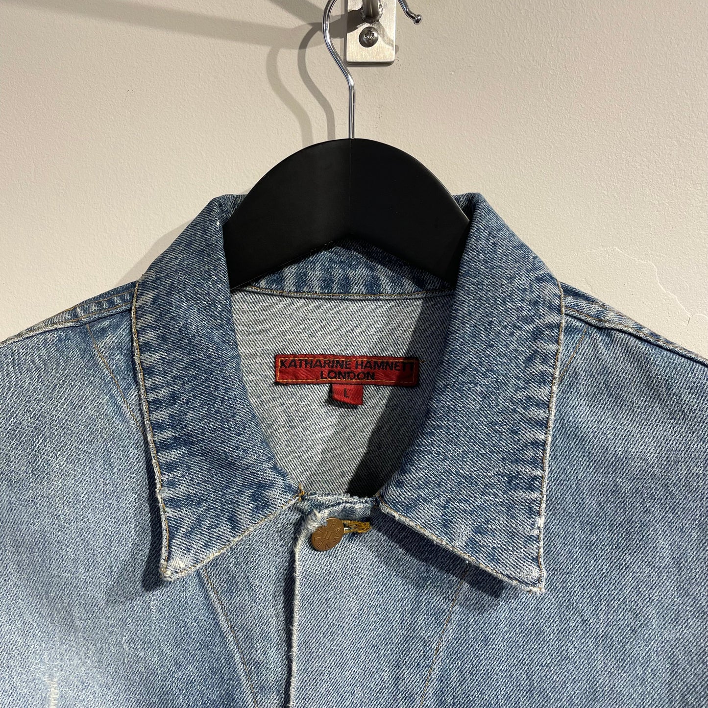 Katharine Hamnett Denim Trucker Jacket | O/S, Light Blue