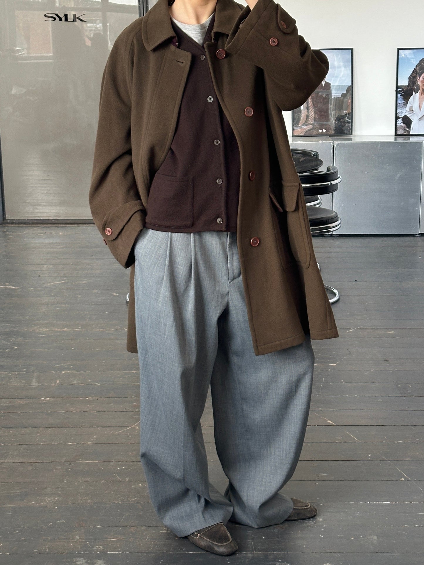 Missoni 1990s Wool Concealed Placket Coat - XXL