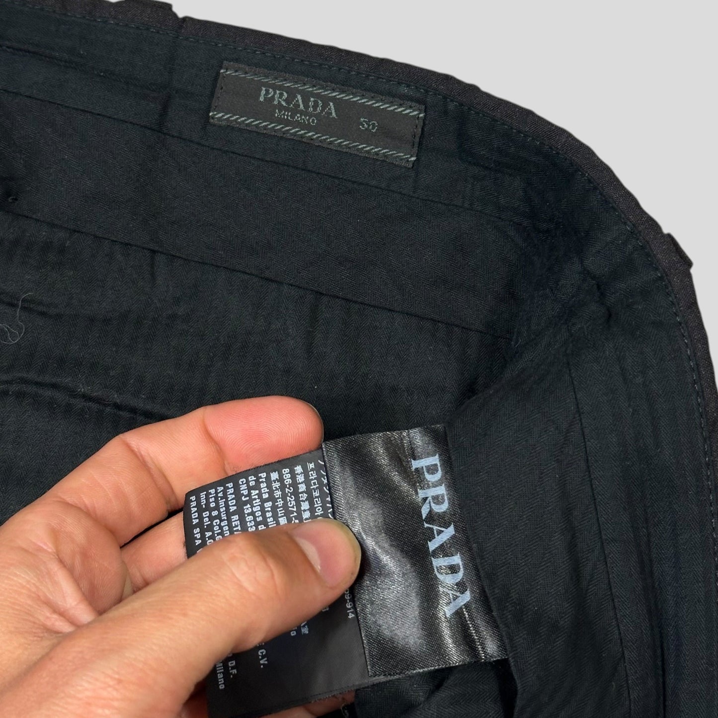 Prada 2016 Virgin Wool Grey Smart Trousers - IT50 (M/L) | Default Title, Grey