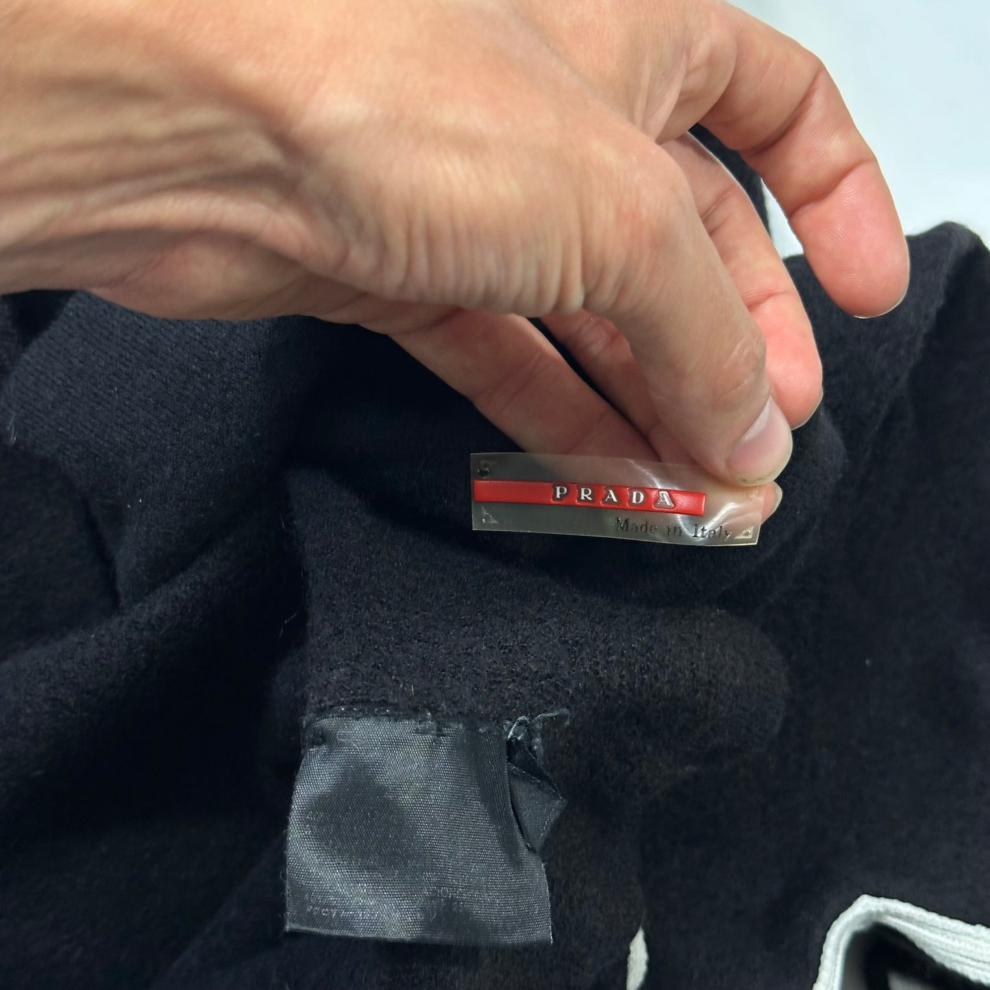 Prada Sport AW00 Virgin Wool Appliqué Seam Rollneck Knit - S | Default Title, Black