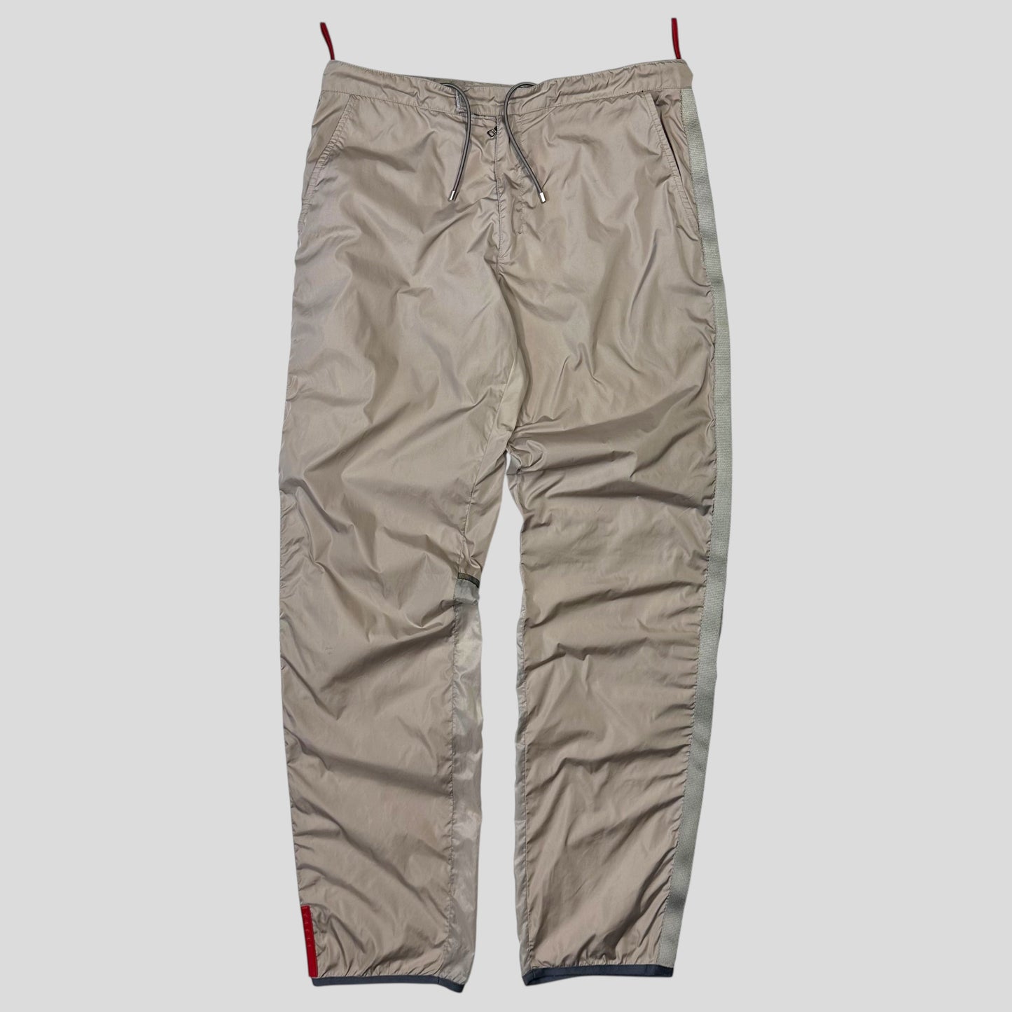 Prada Sport SS00 Transparent Panel Technical Nylon Trackpants - IT48