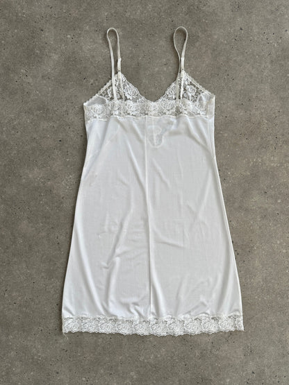 Vintage 1990s Lace Sheer Mini Slip Dress - S