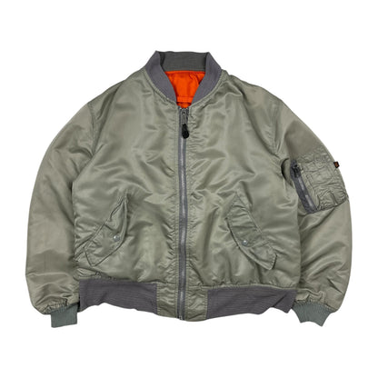 Vintage Alpha Industries Silver MA-1 Flight Jacket