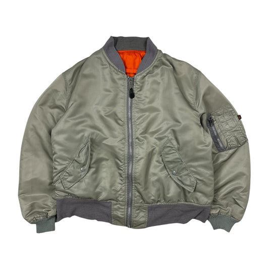 Vintage Alpha Industries Silver MA-1 Flight Jacket