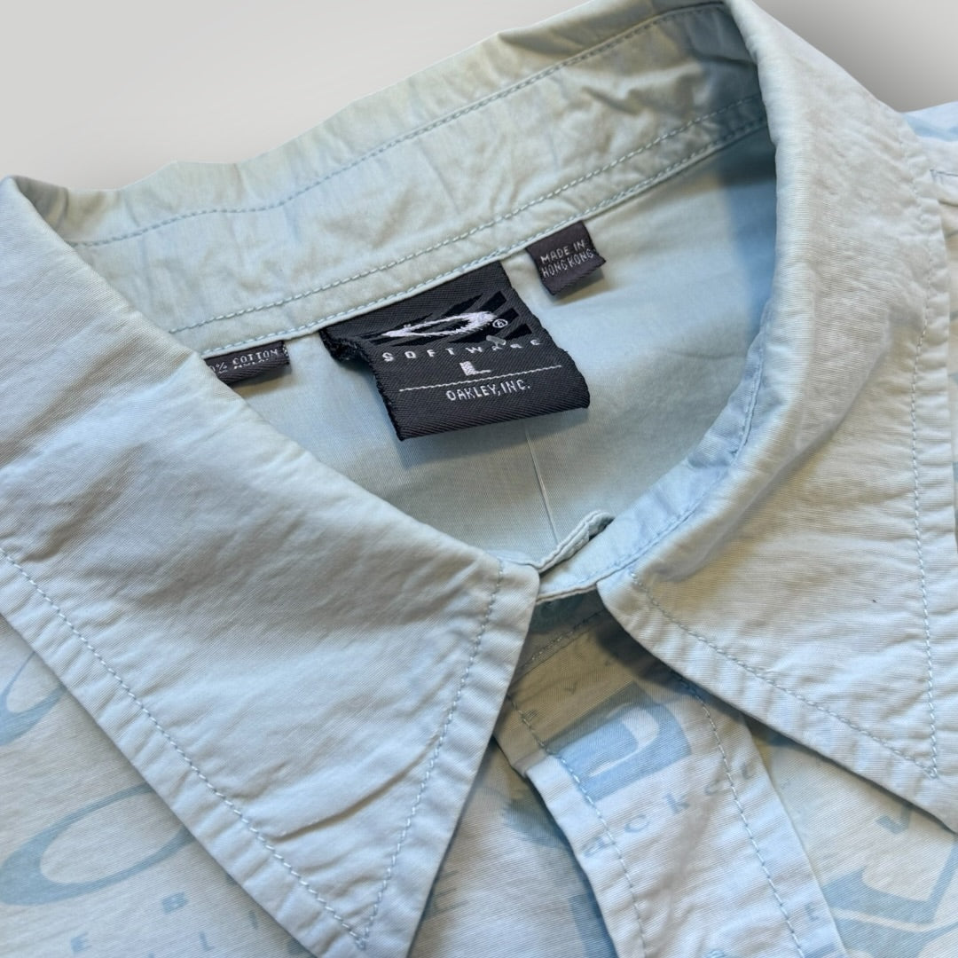 2000's Oakley Software Monogram Short Sleeve Shirt L