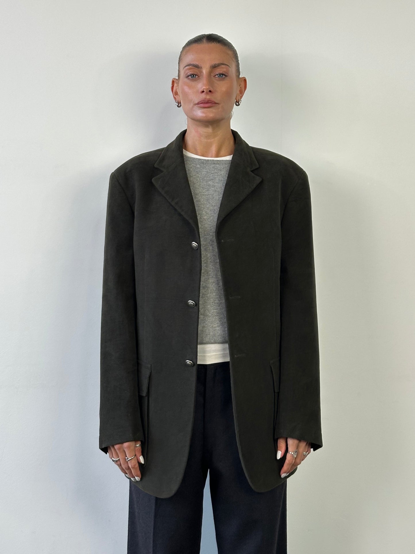 Versace Jeans Couture Pure Cotton Bespoke Medusa Button Blazer - 40R/L