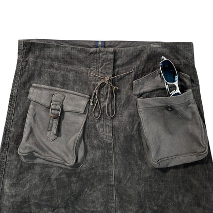 CP Company Donna 2003 Corduroy Maxi Skirt Size 12/14 | 12/14, Grey