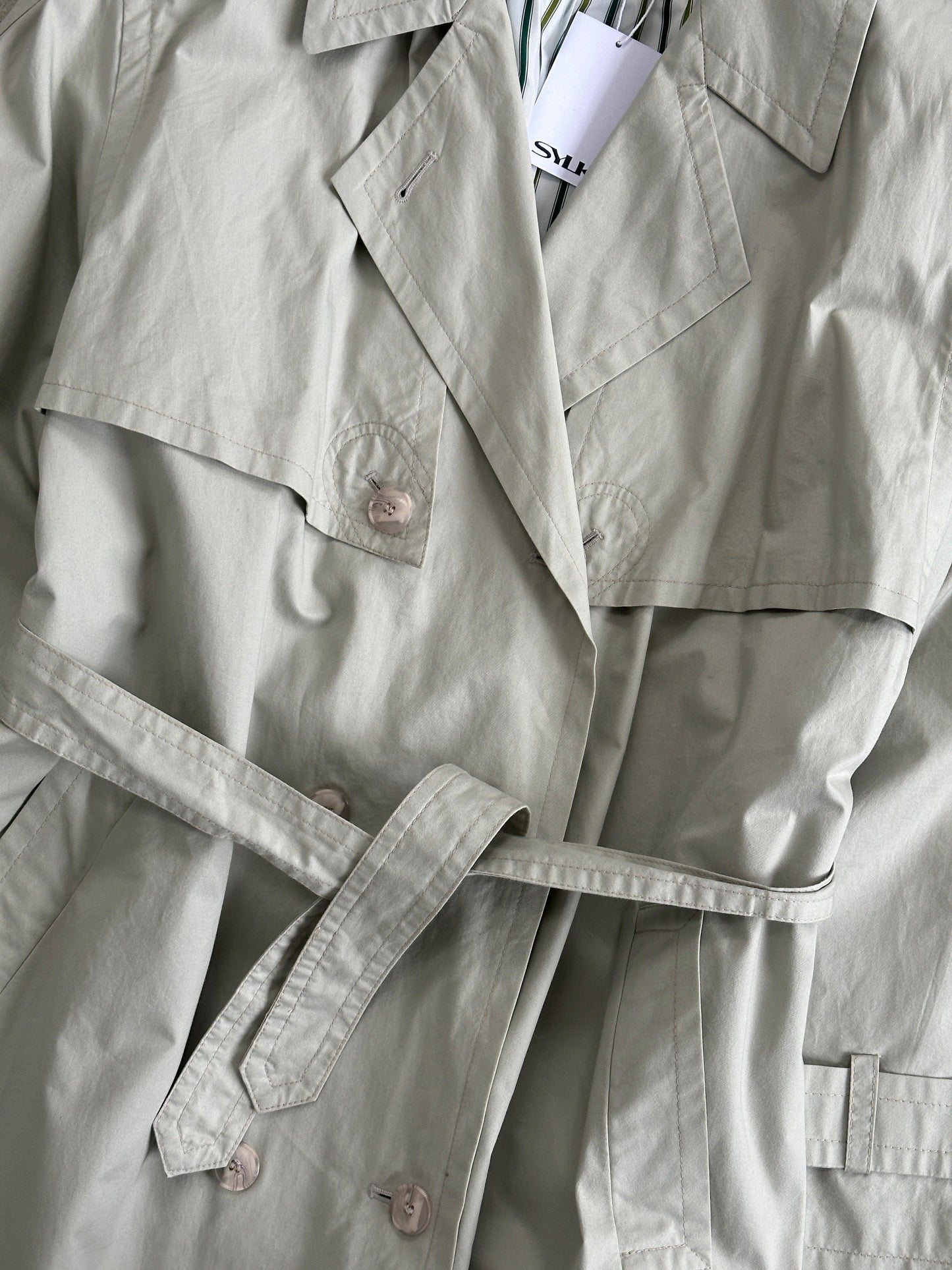 Vintage Shower Proof Belted Trench Coat - L - Known Source
