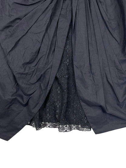 Emporio Armani gathered pleat skirt | Navy, Multicoloured