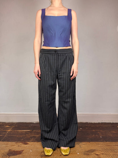 Armani Collezioni 2005 pinstripe trousers | Grey, Multicoloured