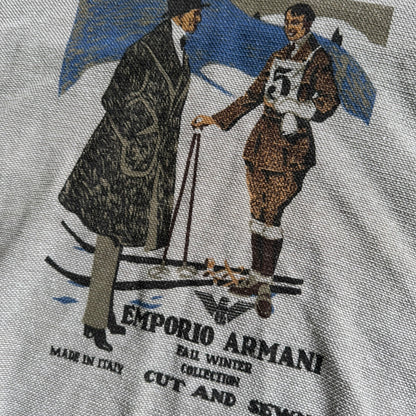 1980's Emporio Armani 'Cut & Sewn' Waffle Sweatshirt (L) | Default Title, Red