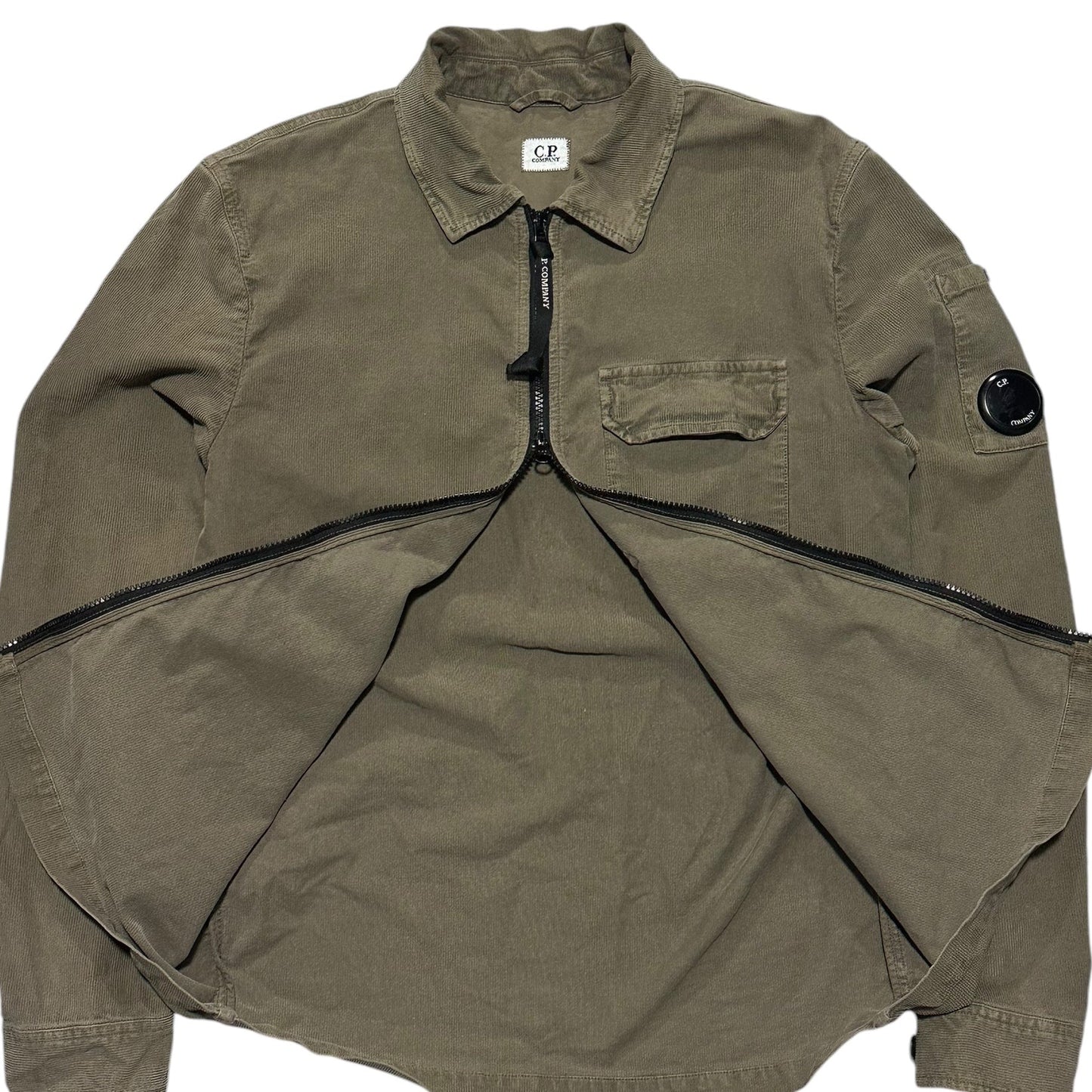 CP Company Thin Corduroy Zip Up Overshirt