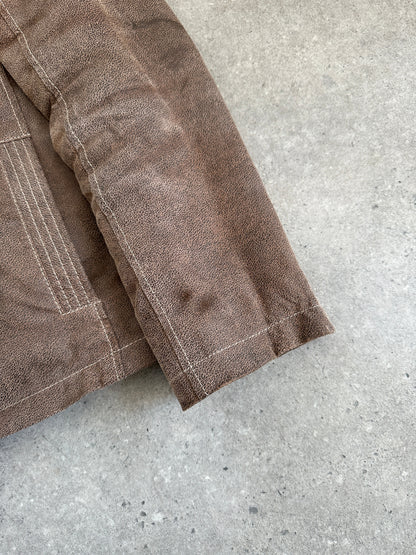 Vintage Textured Leather Jacket - XL
