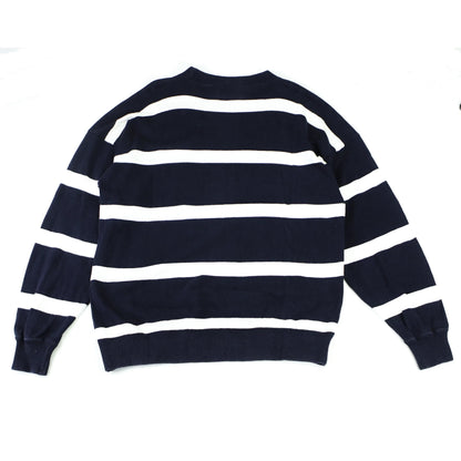 BENETTON STRIPED CREW SWEAT  (M)