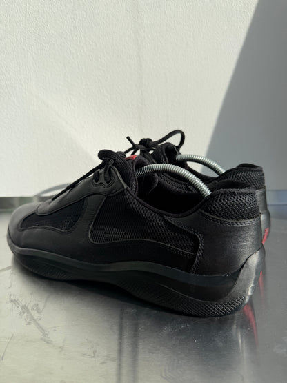 Prada Sport 00s Leather & Mesh America's Cups | 10, Black