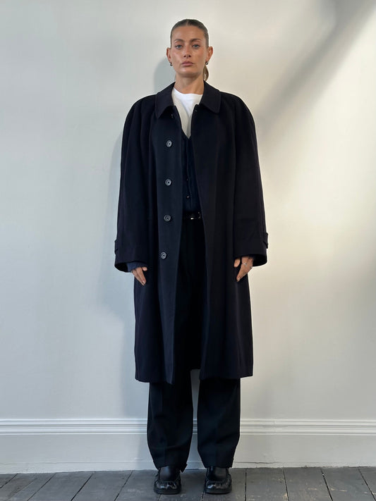 Burberry Pure Cashmere Concealed Placket Coat - XXL