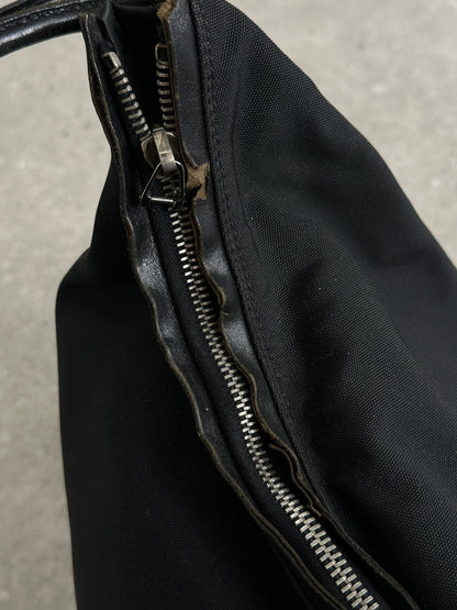 Gucci 1990s Tom Ford Canvas Leather Hobo Shoulder Bag