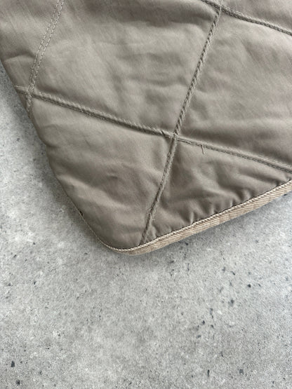 Burberry 1990s Quilted Nova Check Cord Collar Jacket – L