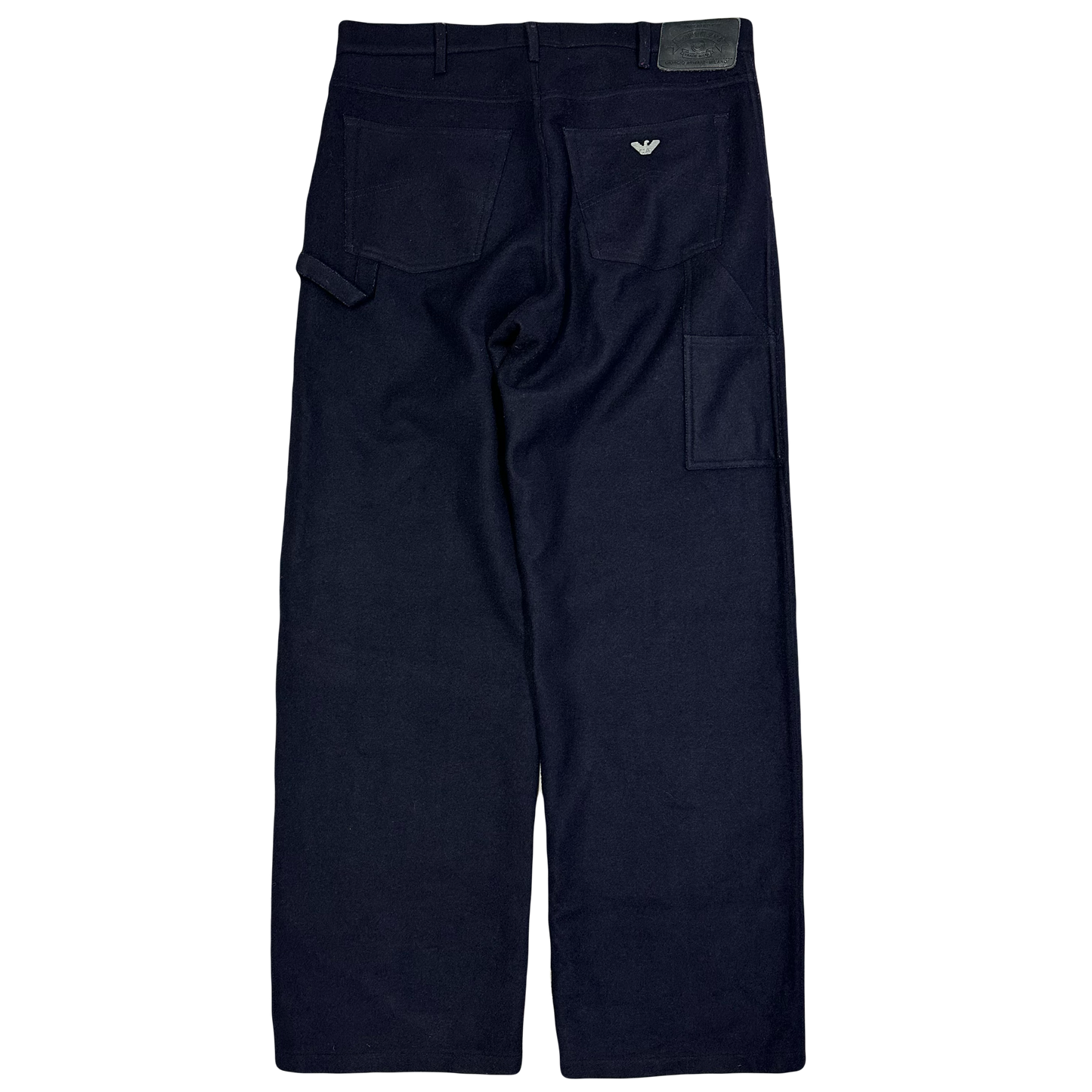 Armani Wool Trousers In Navy ( W34 )