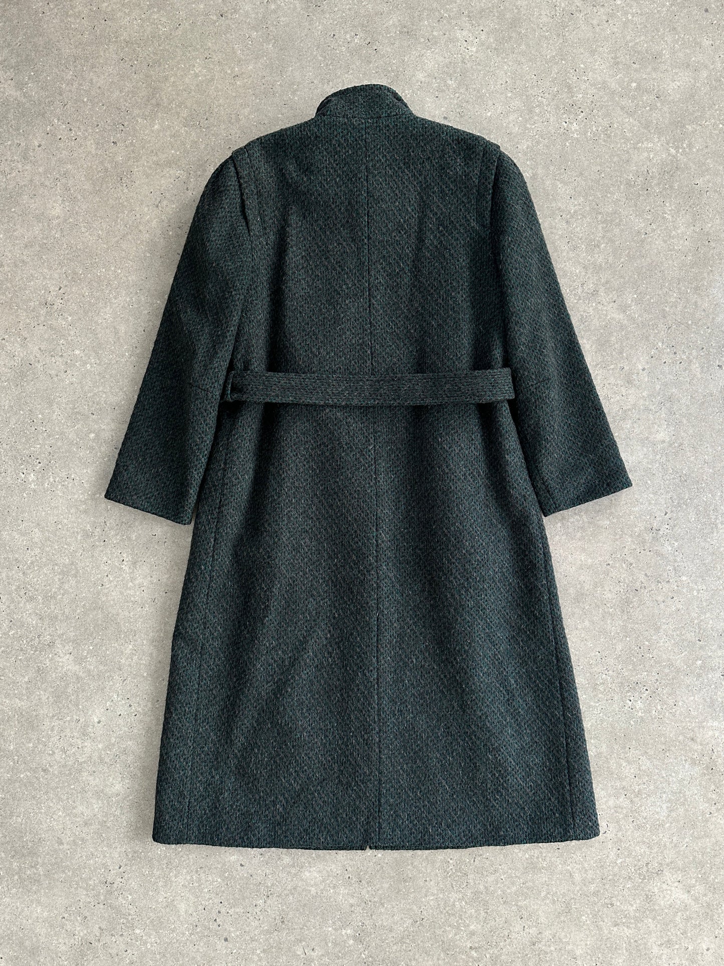 Vintage Wool Mohair Belted Floor Length Coat - L