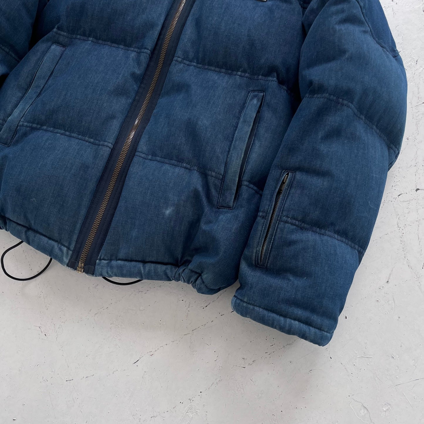 2003 stüssy gore-dryloft denim puffer | Blue, Red